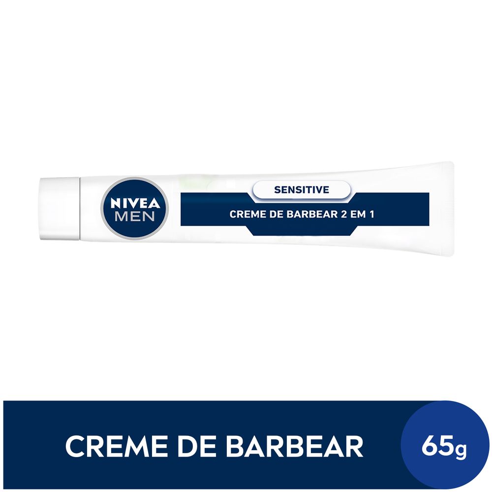 NIVEA MEN Creme de Barbear Sensitive 2 em 1 65g Menor preço em NIVEA MEN Creme de Barbear Sensitive 2 em 1 65g