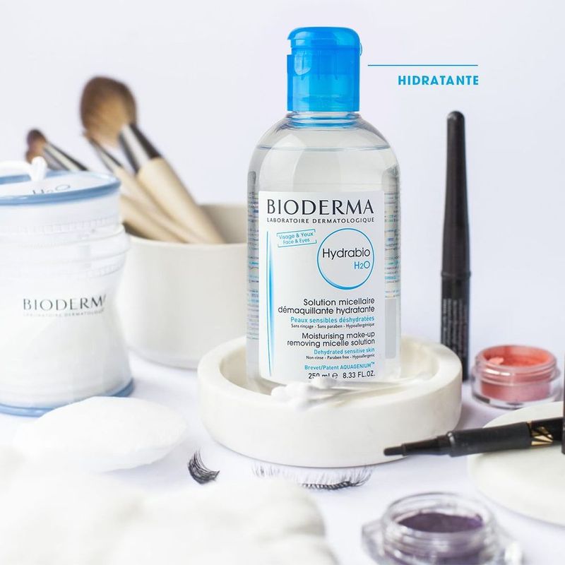 Hydrabio H2O Agua Micelar Desmaquillante para piel deshidratada, 250 ml ( Bioderma) - Farmacia Dermatológica Beauty Derm