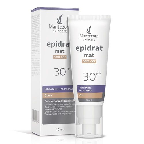 Epidrat Mat Hidratante Facial Fps30 Com Cor Clara 40ml