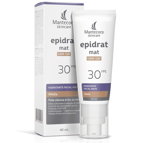 Epidrat Mat Hidratante Facial Fps30 Cor Media 40ml