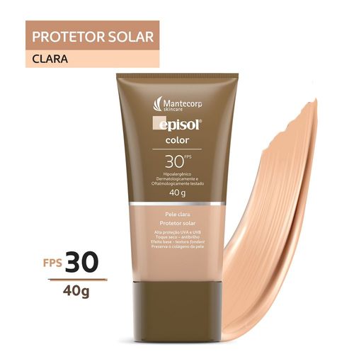 Protetor Solar Episol Color Clara Fps30 40g