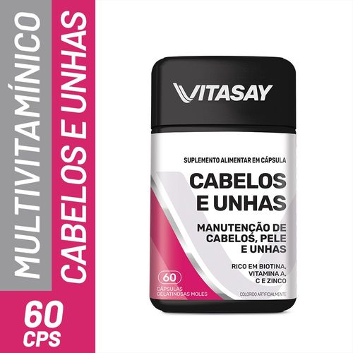 Suplemento Alimentar Vitasay para Cabelos e Unhas 60 cápsulas