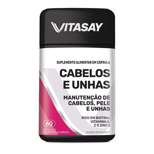 Suplemento Alimentar Vitasay para Cabelos e Unhas 60 cápsulas