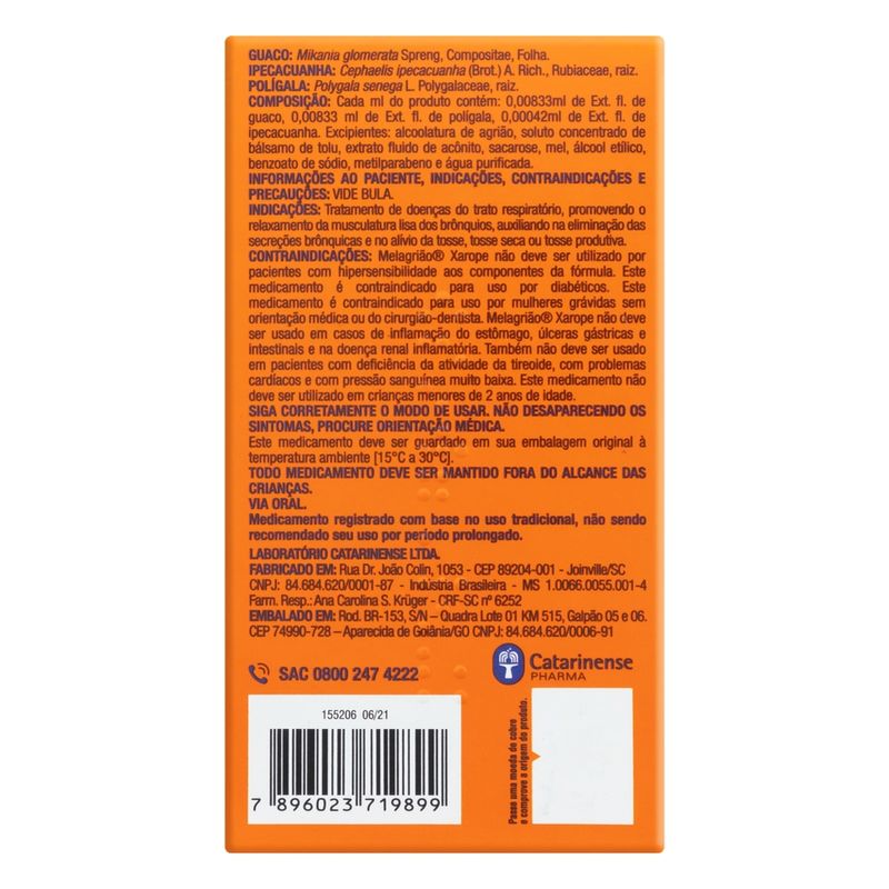 Xarope Expectorante Melagrião com 150ml 150ml em Promoção é no Bondfaro