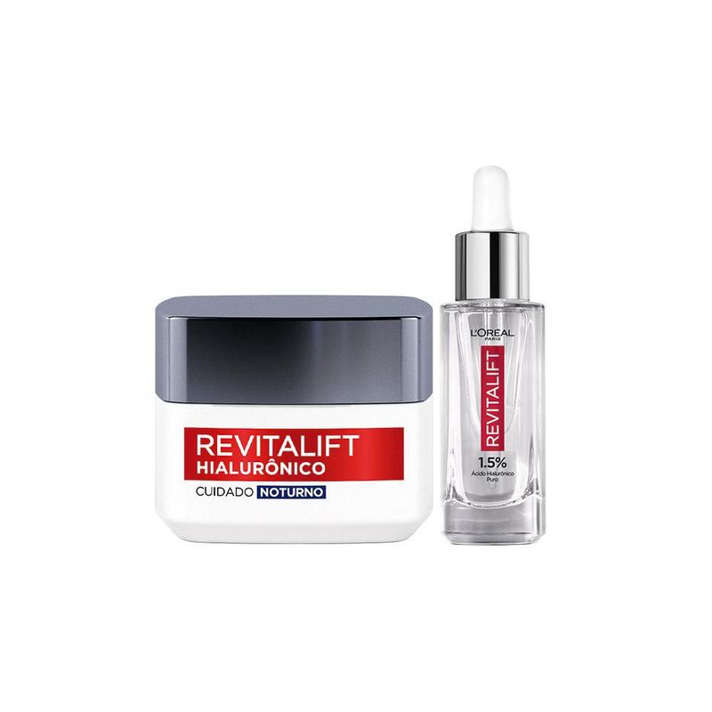 Kit-L-Oreal-Paris-Hialuronico---Serum-Preenchedor-30ml---Creme-Hidratante-Noturno-49g