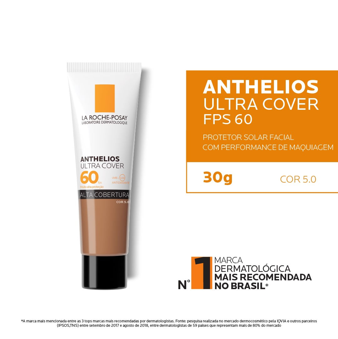 La Roche-Posay Protetor Solar Facial Anthelios Ultra Cover Cor 5.0 FPS60 30g 