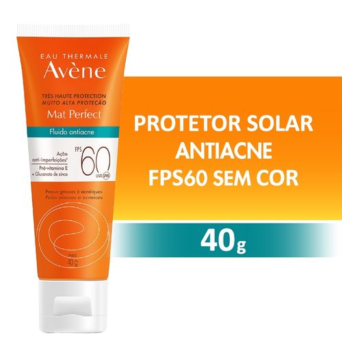 Avène Protetor Solar Mat Perfect Antiacne Fps 60 40g