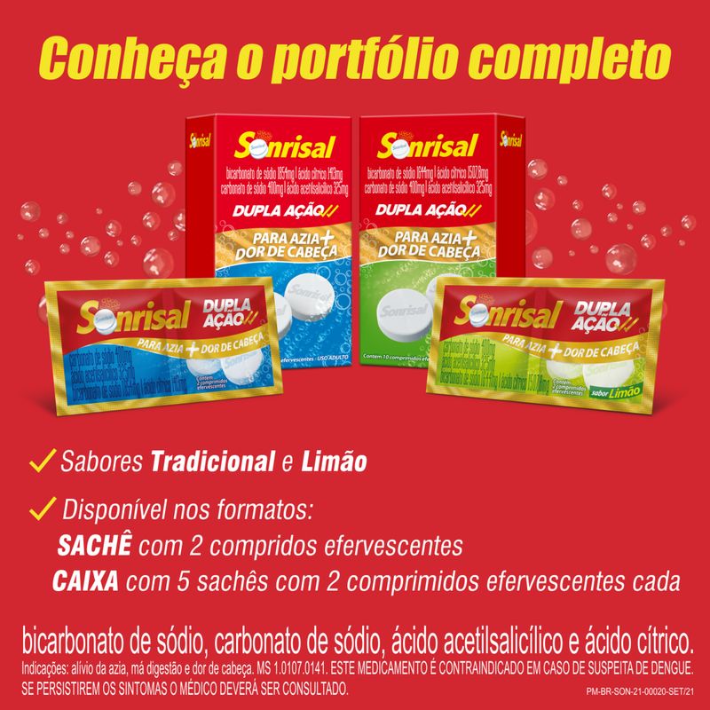 Sonrisal-Tradicional-Dupla-Acao-Antiacido-E-Analgesico-Para-Alivio-Da-Azia-E-Dor-De-Cabeca-Com-10-Pastilhas