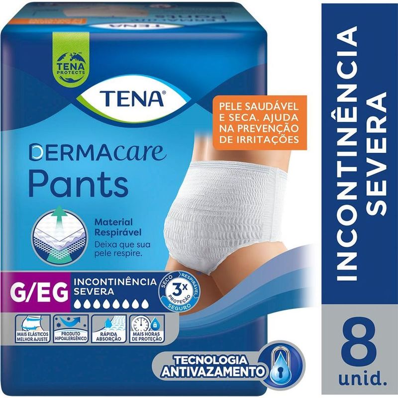 Roupa Para Incontinência Tena Pants Dermacare Tamanho G/Eg Com 24 Unidades  - Pague Menos