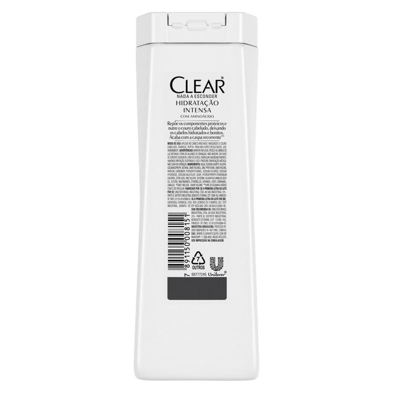 Shampoo Anticaspa Clear Women Hidratação Intensa 200 Ml - Pague Menos