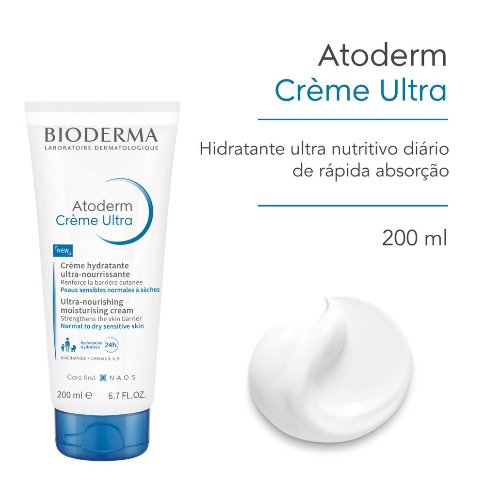 BIODERMA Atoderm Creme Ultra - Hidratação Corporal Diária Ultra ...