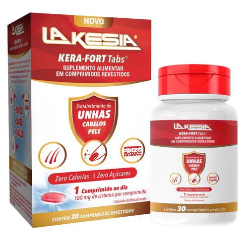Fort Unhas Lakesia Kera Cisteína 100 Mg Com 30 Comprimidos