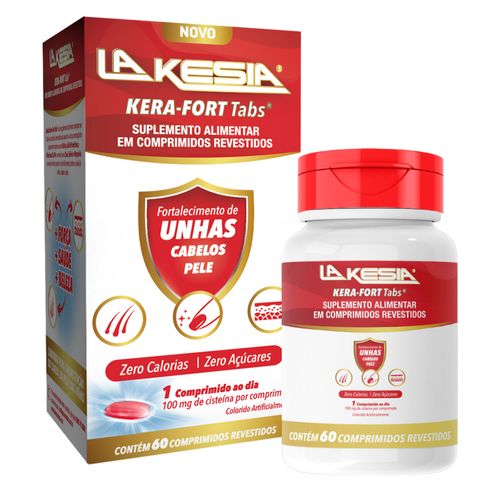 Fort Unhas Lakesia Kera Cisteína 100mg Com 60 Comprimidos