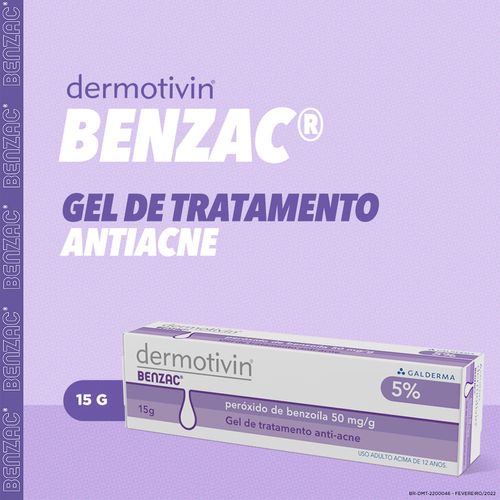 Dermotivin Benzac Gel De Tratamento Anti-acne 15g