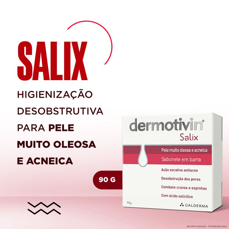 Sabonete Líquido Facial Dermotivin Salix Pele Oleosa e Acneica 120ml