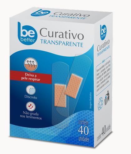 Curativo Band-Aid Transparente Com 40 Unidades