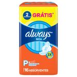 Absorvente Always Super Proteção Seca Com Abas 16 Unidades