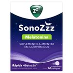 Melatonina Suplemento Alimentar Menta Sonozzz 24g Com 60 Comprimidos Sublinguais