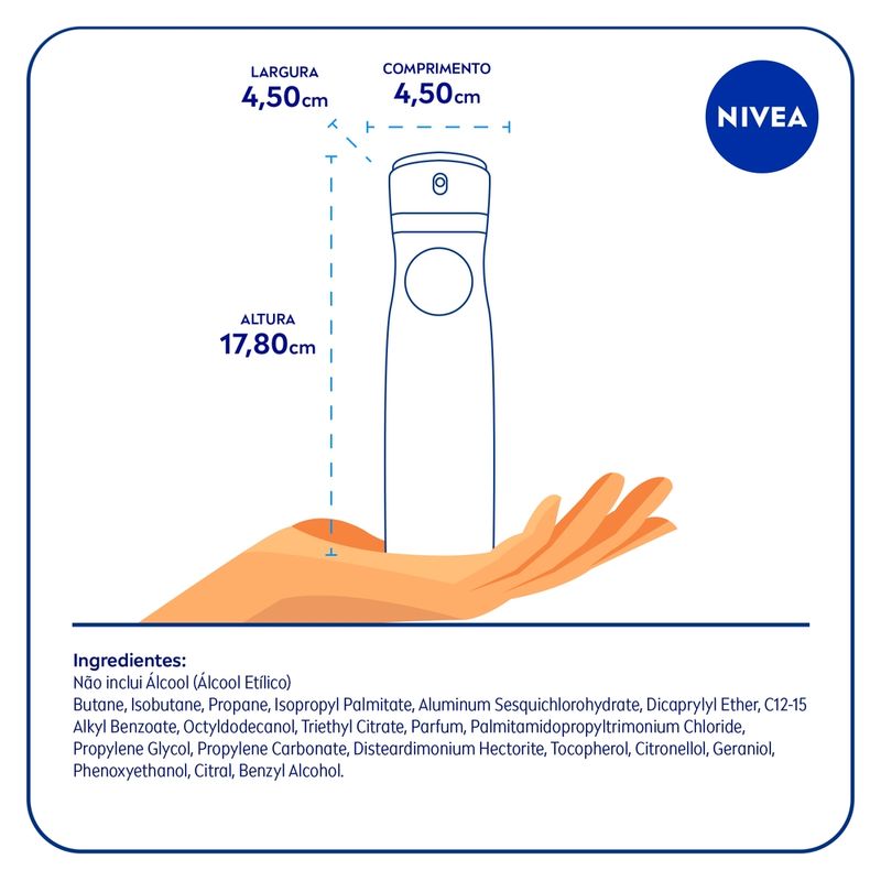 DESODORANTE AEROSOL NIVEA ACTIVE DRY COMFORT LEVE MAIS PAGUE MENOS - Disfer