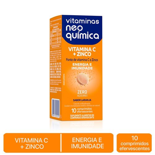Vitamina C + Zinco Neo Química  Com 10 Comprimidos Efervescentes