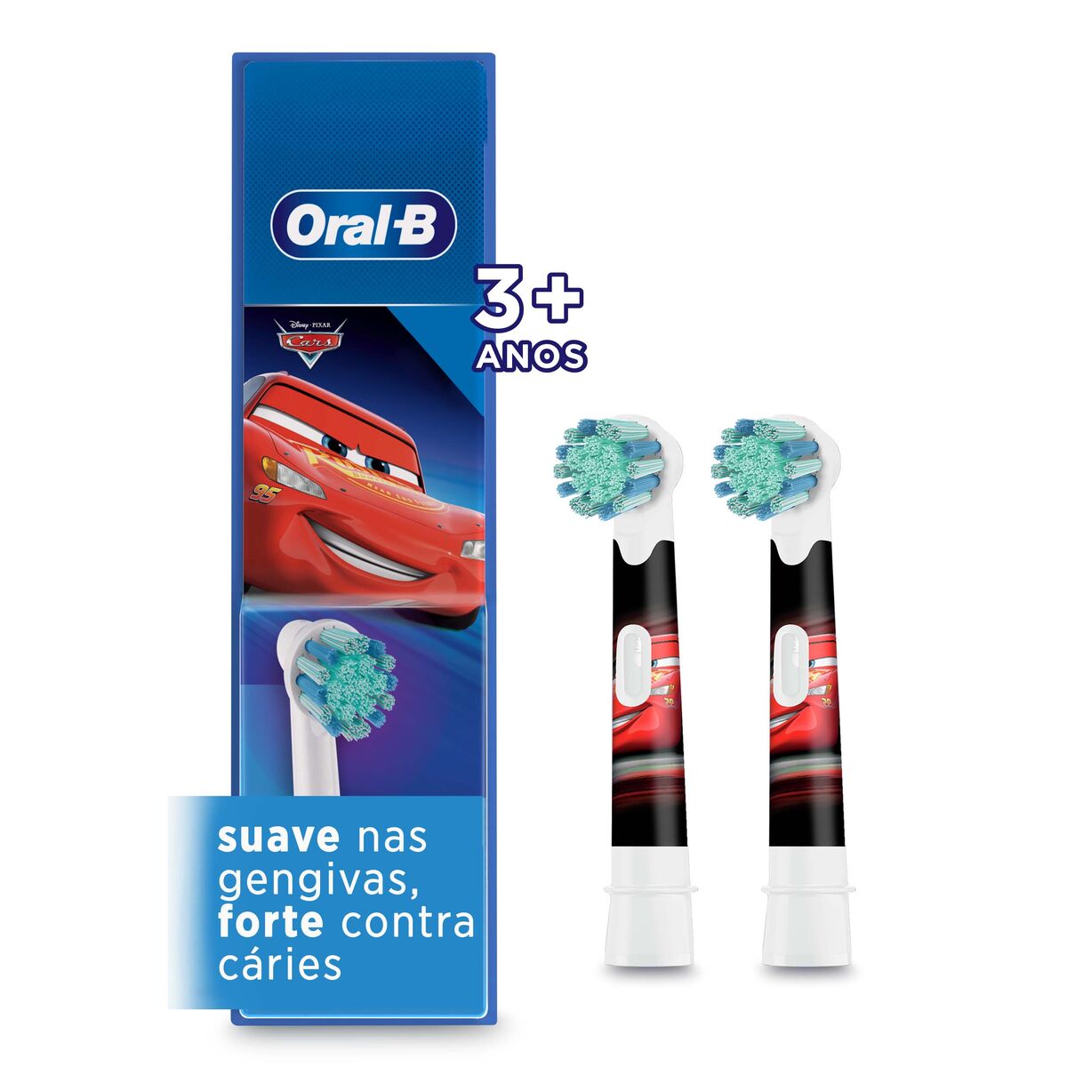 Refil Escova Dental Eletrica Oral B Kids Carros 3+ Anos Com 2 Unidades ...