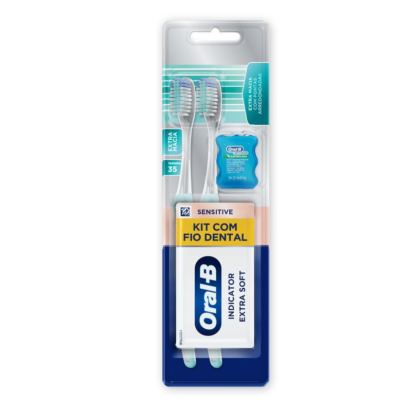 Oral-B Sensitive Indicator Extra Macia Escova Dental 2 Unidades + Oral ...