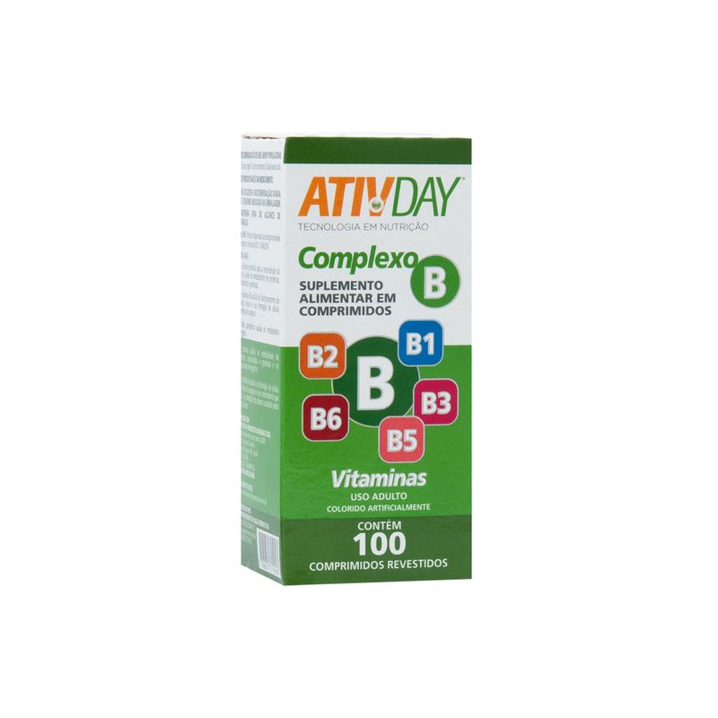 Ativday Complexo B Com 100 Comprimidos - Extrafarma