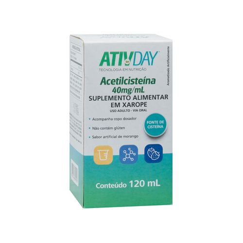 Ativday Xarope Acetilcisteína 40mg Com 120ml