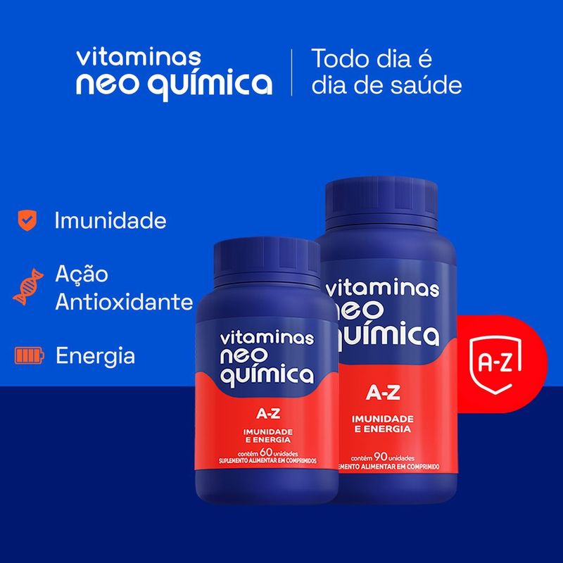 VITAMINAS NEO QUÍMICA A-Z 60 COMPRIMIDOS - Extrafarma