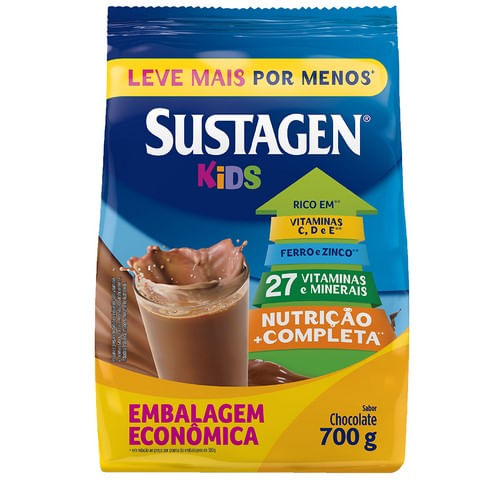 Complemento Alimentar Sustagen Kids Sabor Chocolate - Sachê 700g