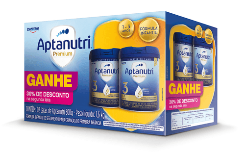 Aptanutri Premium 3 com 2 Unidades De 800g Cada 30% De Desconto Na 2° Unidade