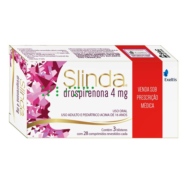 Slinda 4mg 28 Comprimidos - Extrafarma