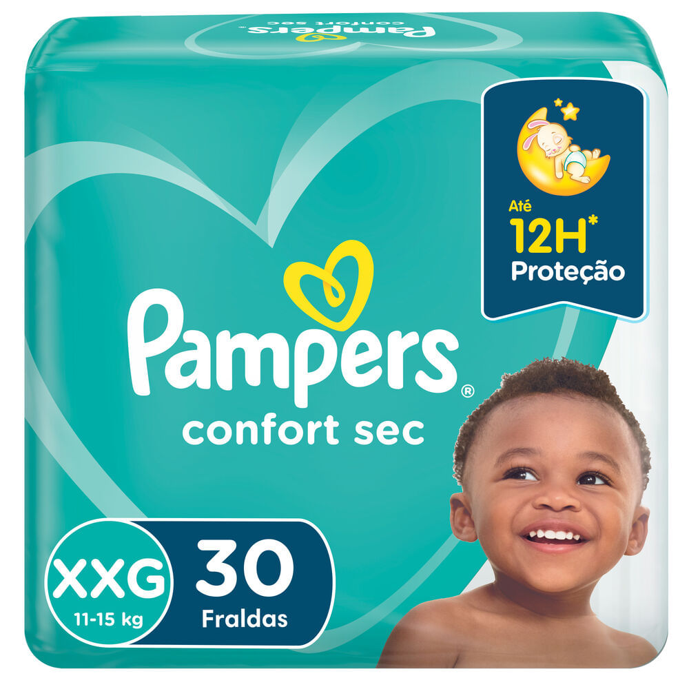 Foto da Fralda Pampers Confort Sec Xxg 30 Unidades