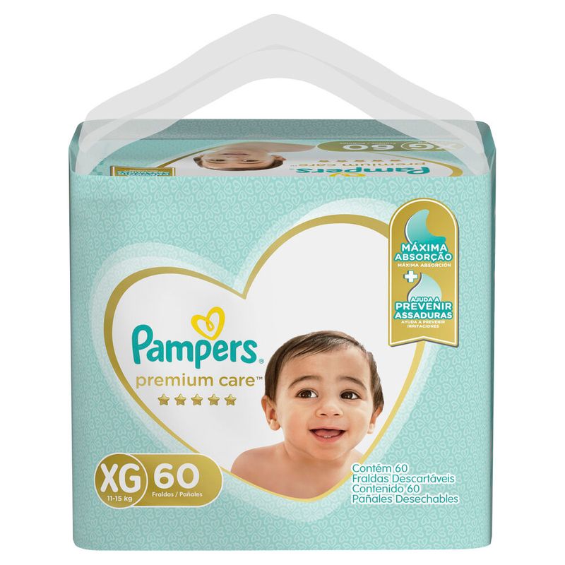 Fralda Pampers Premium Care Xg 60 Unidades Extrafarma