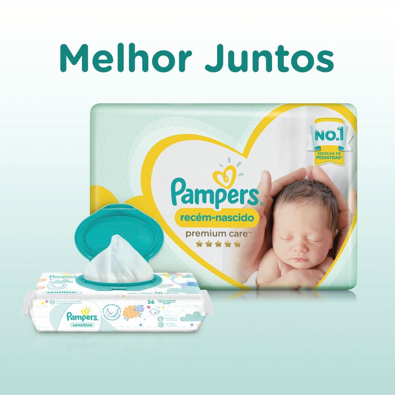 Fraldas Pampers Recém-Nascido Premium Care Rn+ 20 Unidades - Extrafarma