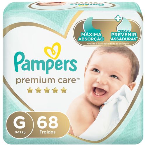 Fralda Pampers Premium Care G 68 Unidades