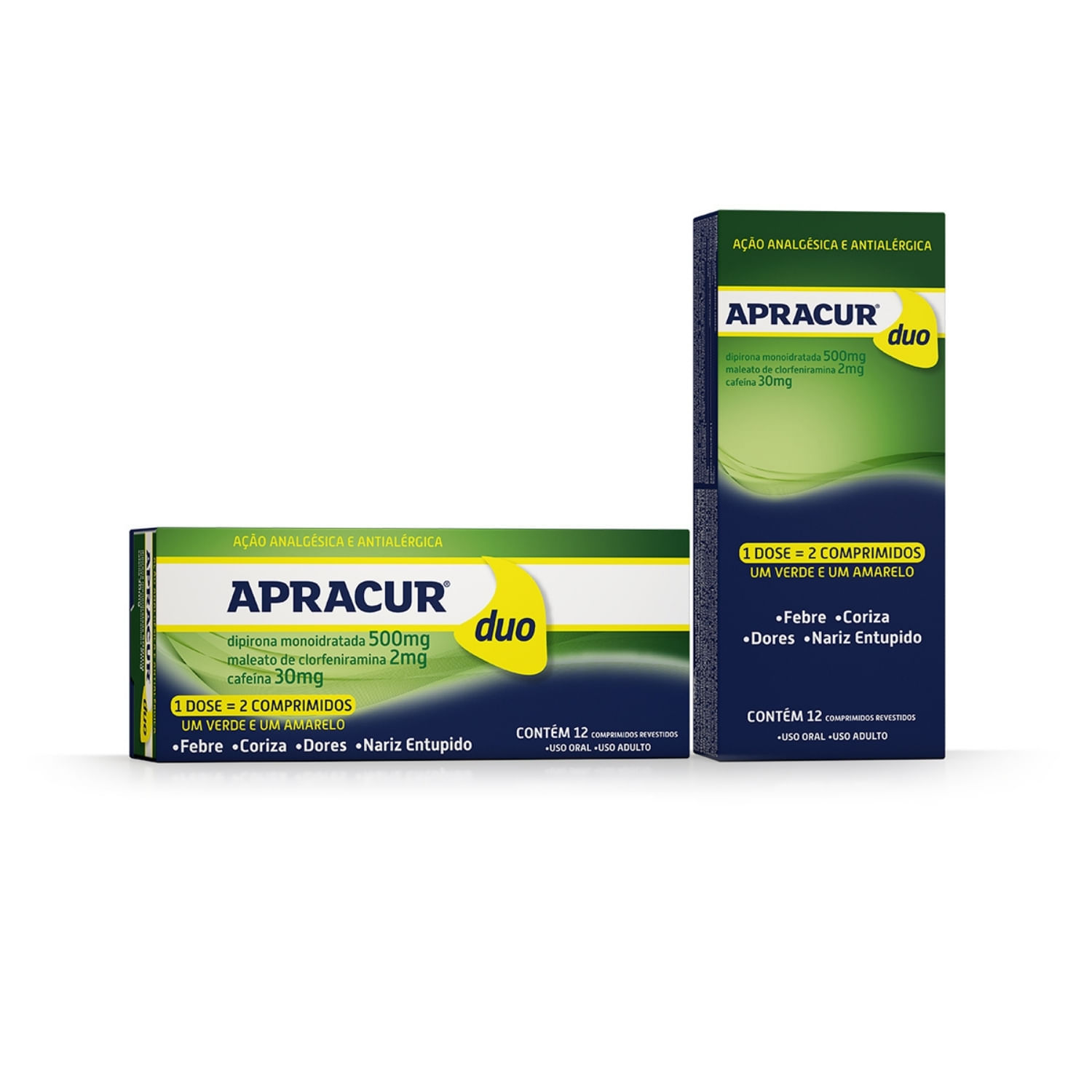 Apracur Duo Dipirona Monoidratada 500mg + Maleato De Clorfeniramina 2mg + Cafeína 30mg 12 Comprimidos é boa?