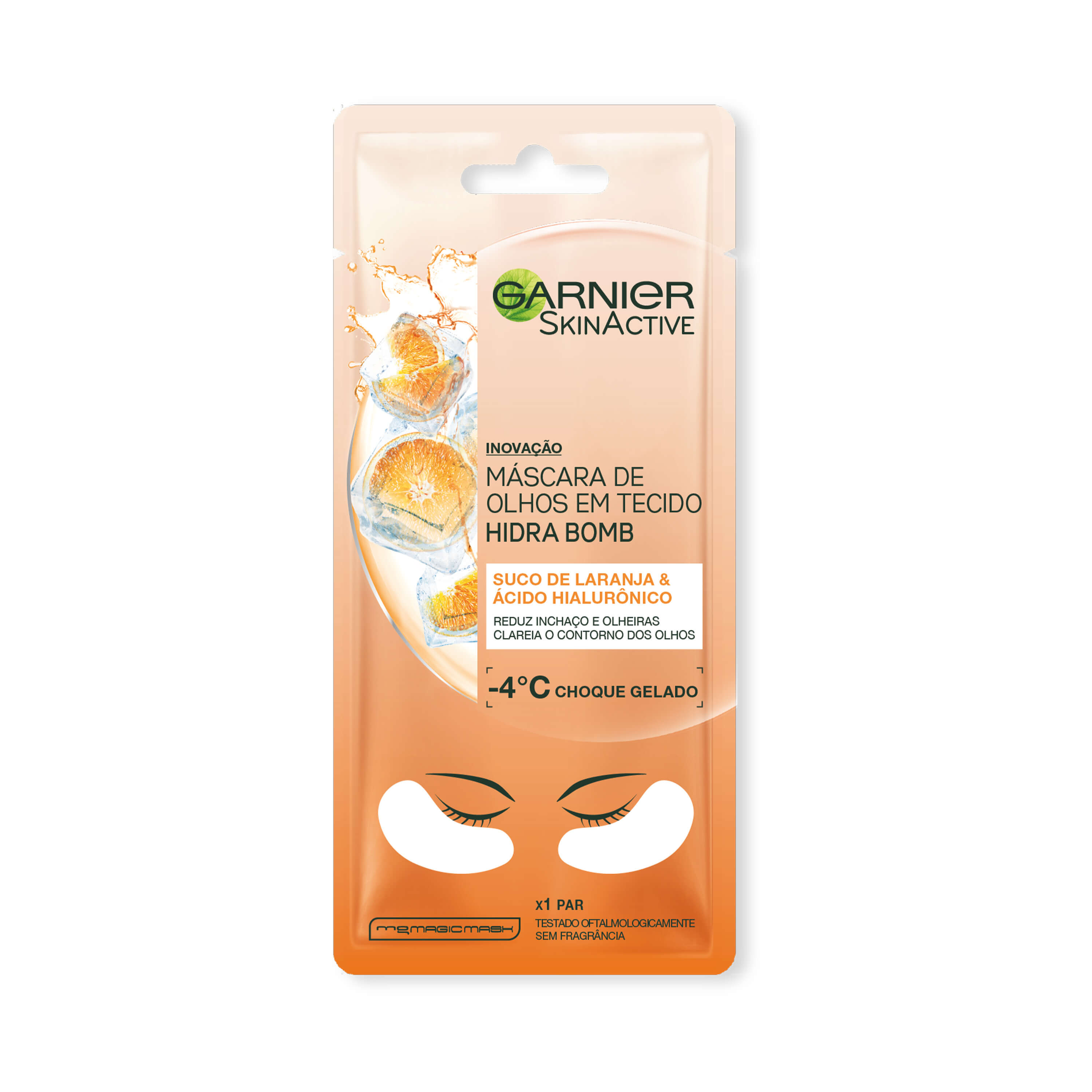 Máscara Para Olhos Garnier Hidra Bomb Suco De Laranja & Ácido ...