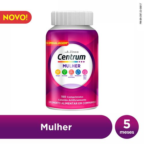 Centrum Gender Mulher Multivitaminico de A a Zinco com Vitaminas e Minerais 150 comprimidos