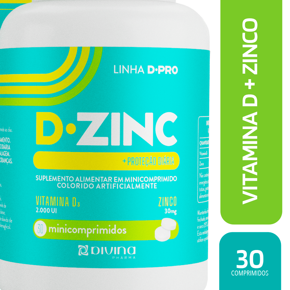 D Zinc Vitamina D 2000ui Zinco Com 30 Comprimidos Pague Menos 4726