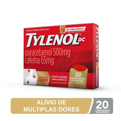 Tylenol Dc 1g Multiplas Dores Com 20 Comprimidos