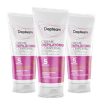 Kit Creme Depilatório Corporal Depilsam Karité 200G com 3 unidades