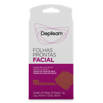Folhas Prontas Facial Depilsam Mel 10 Pares
