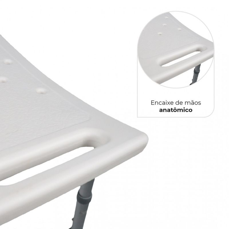 Banqueta para Banho com Ajuste de Altura at? 135 Kg D1 Dellamed