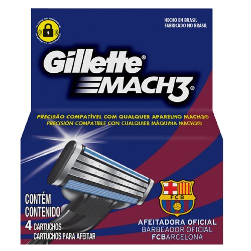 Carga Gillette  Mach3 Barcelona Com 4 Unidades