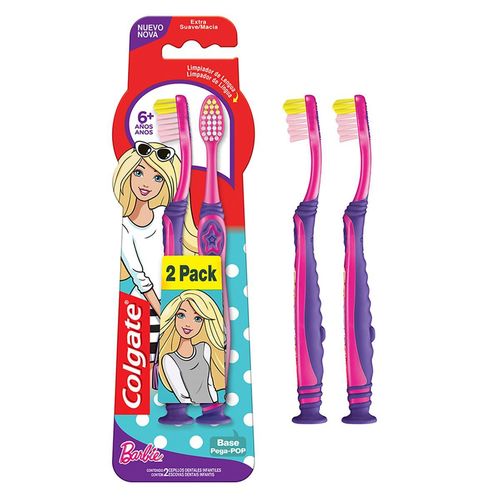 Escova Dental Infantil Colgate Smiles Barbie/ Homem Aranha 6+ Anos Extra Macia 2unidades
