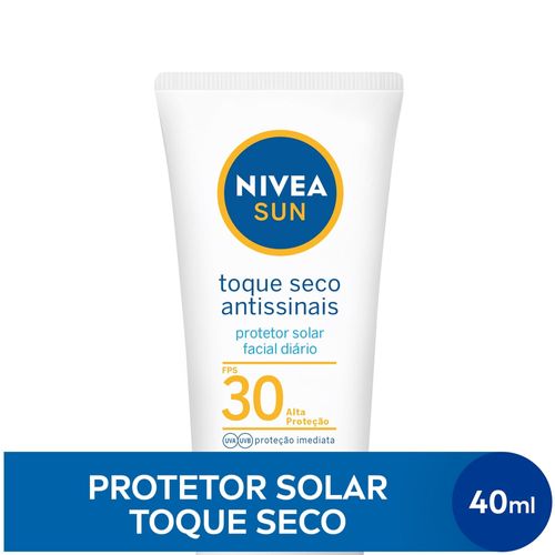 Protetor Solar Facial Diário Nivea Toque Seco Antissinais Fps30 40ml