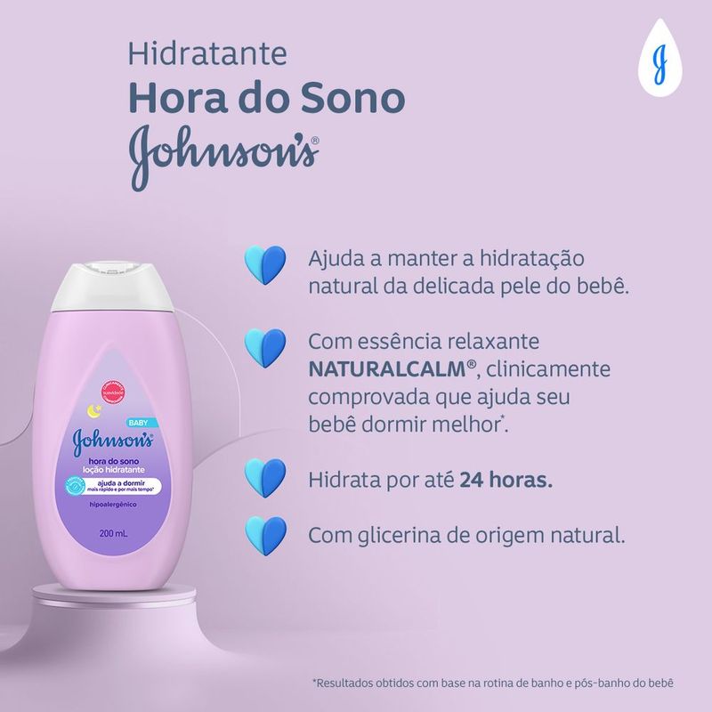Crema Hidratante Bebé Johnson's Baby Antes de Dormir 200ml - JOHNSON