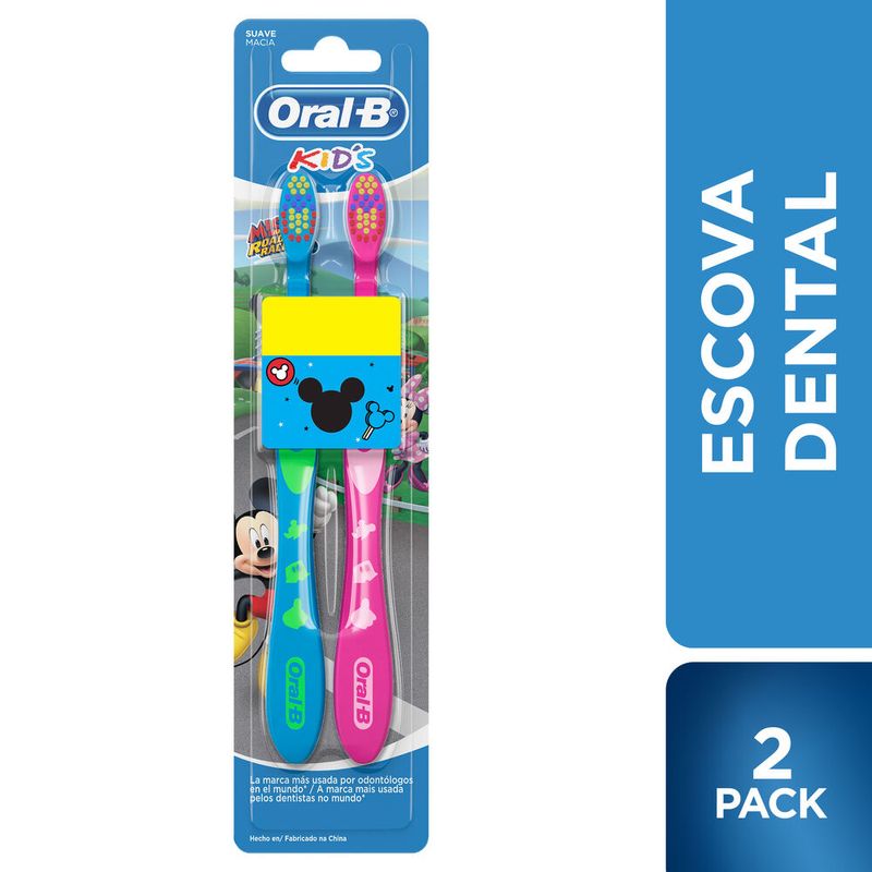 Escova-Dental-Oral-B-Mickey-Minnie-Com-2-Preco-Especial