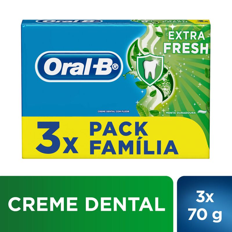 Creme-Dental-Oral-B-Extrafresh-Com-3-Unidades-70g